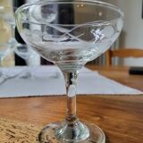 6 engraved champagne glasses
