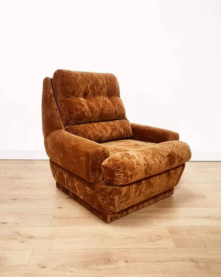 Velvet armchair from the 70s