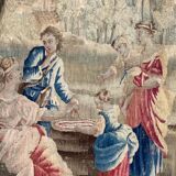 Tapisserie, scène champêtre, laine et soie, XVIIIème siècle