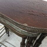 Trio of nesting tables in the shape of a kidney