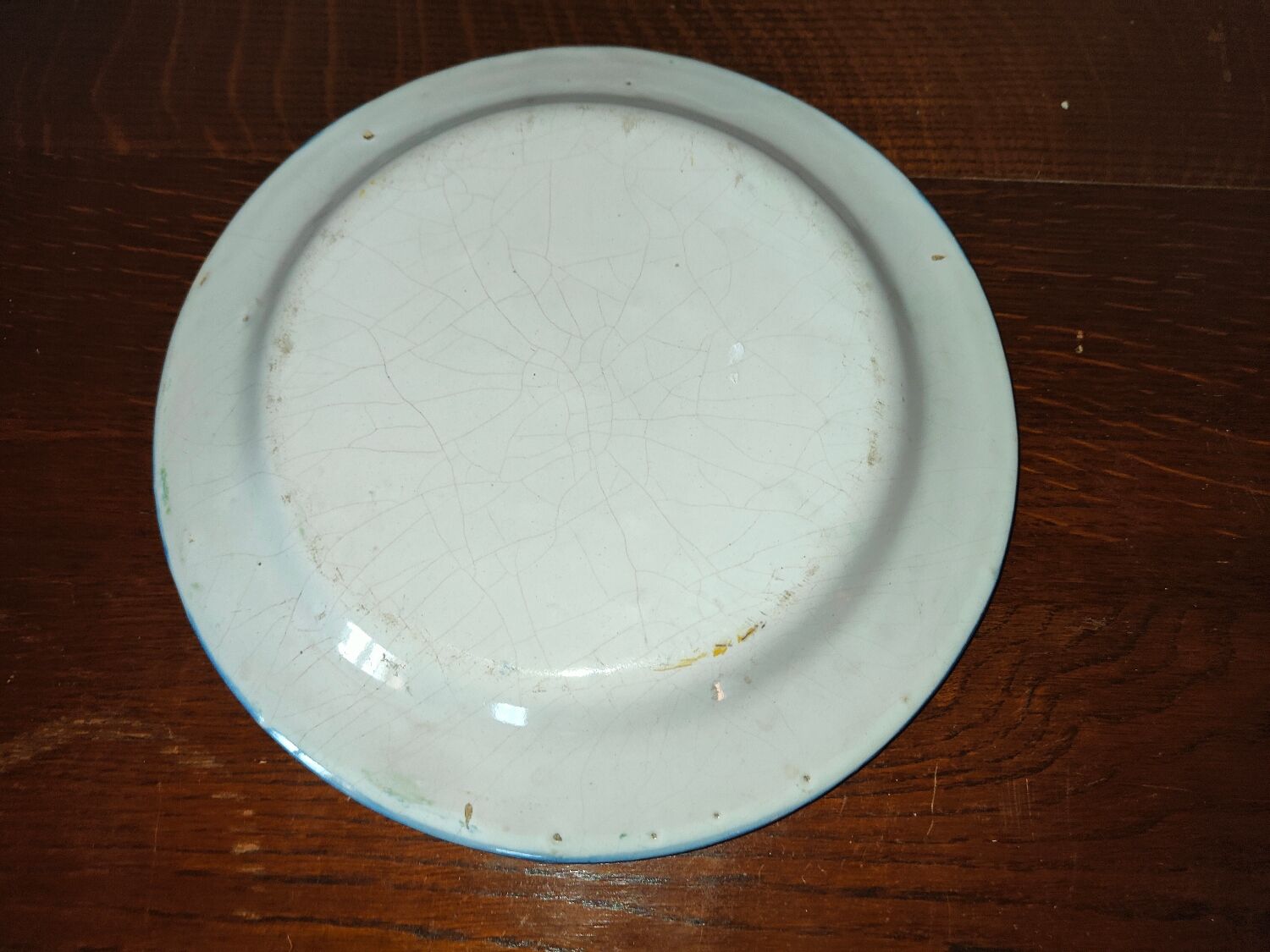 Nevers earthenware plate? XIXth Century with palace decoration