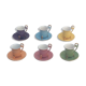 Lot de 6 tasses et 6 soucoupes en porcelaine signé Geneviève Lethu   dimension : diamètre -6cm-