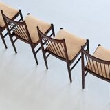 Helge Sibast set of six dining chairs in rosewood Denmark 1960