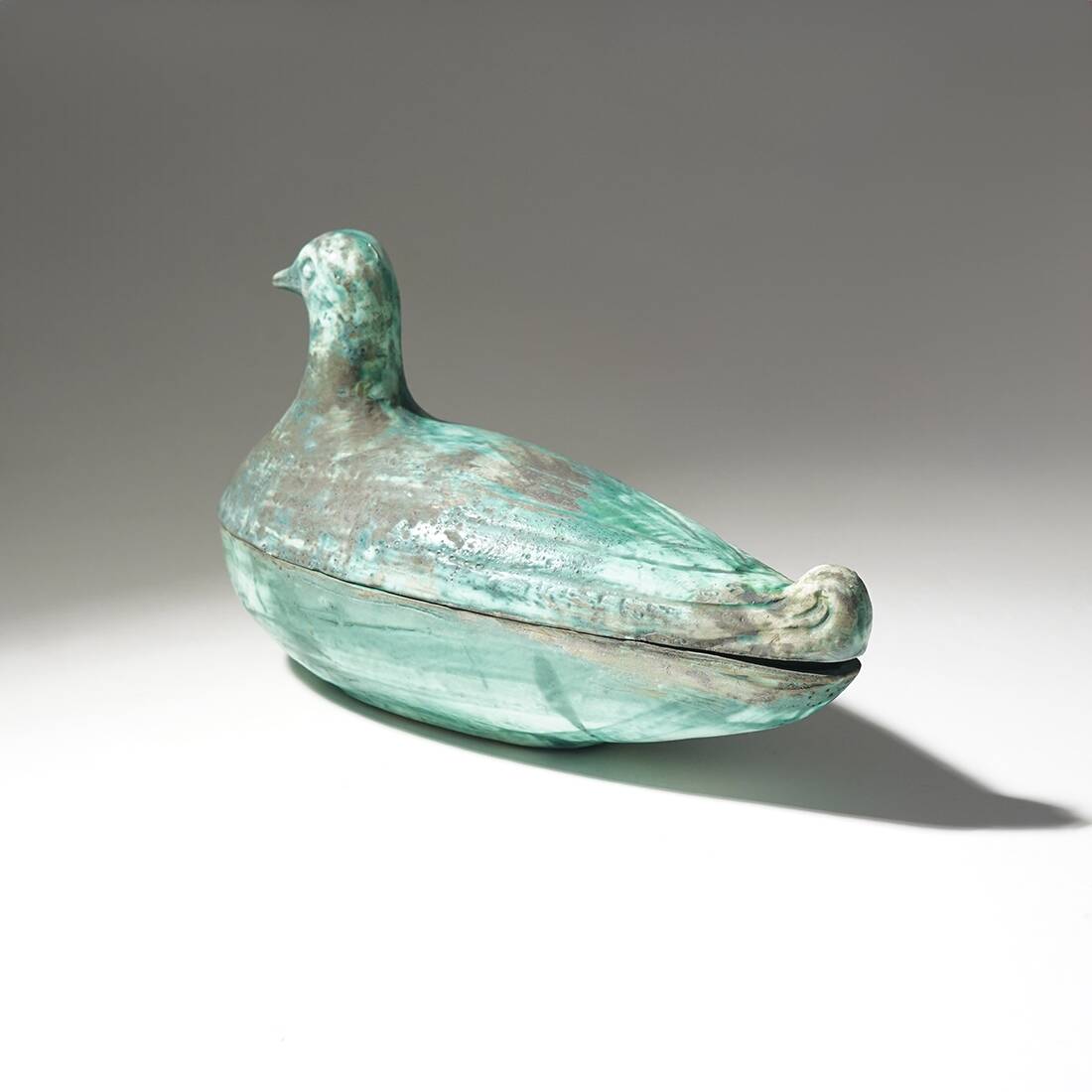 Ceramic box in the shape of a bird, 1960s