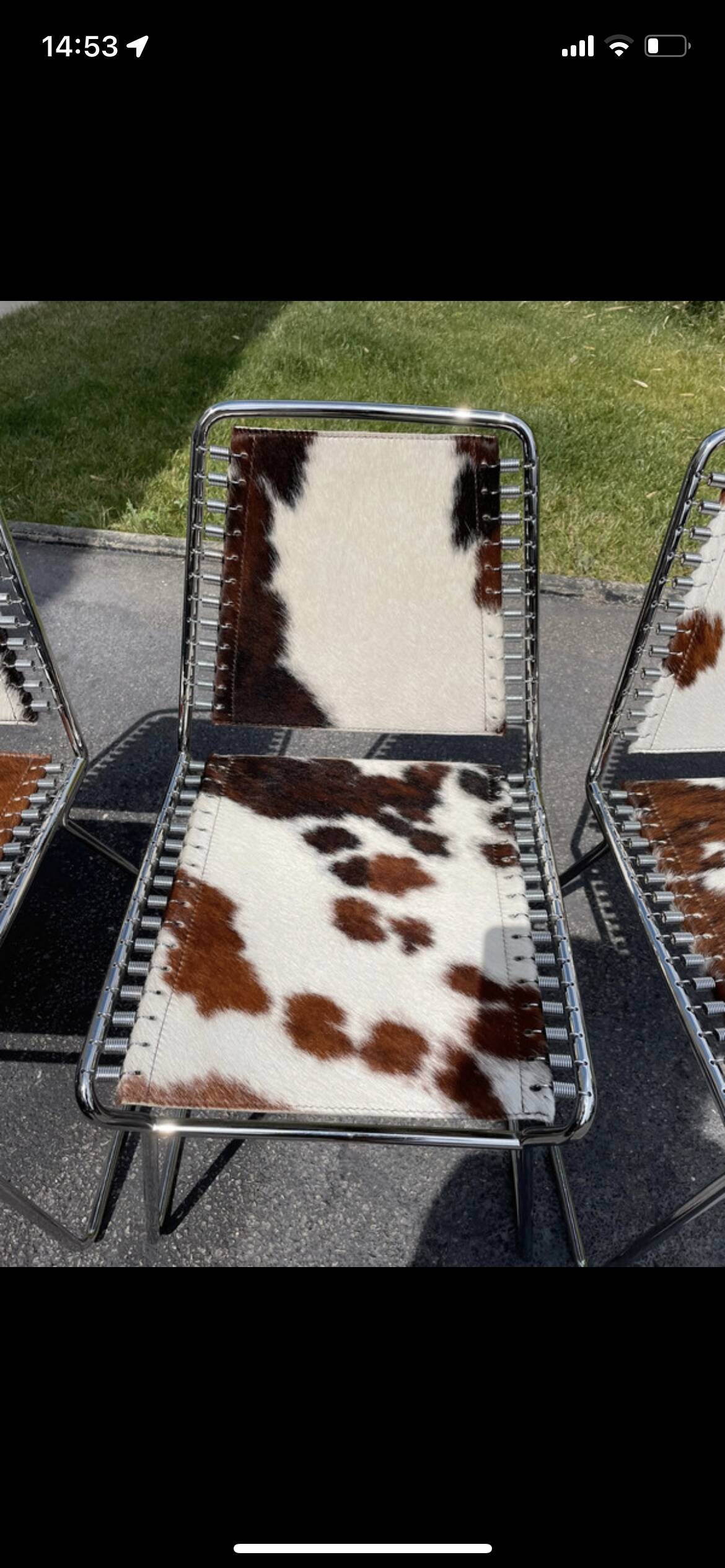 Cowhide chairs