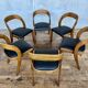 Set of 6 Baumann Gondola bistro chairs in curved wood