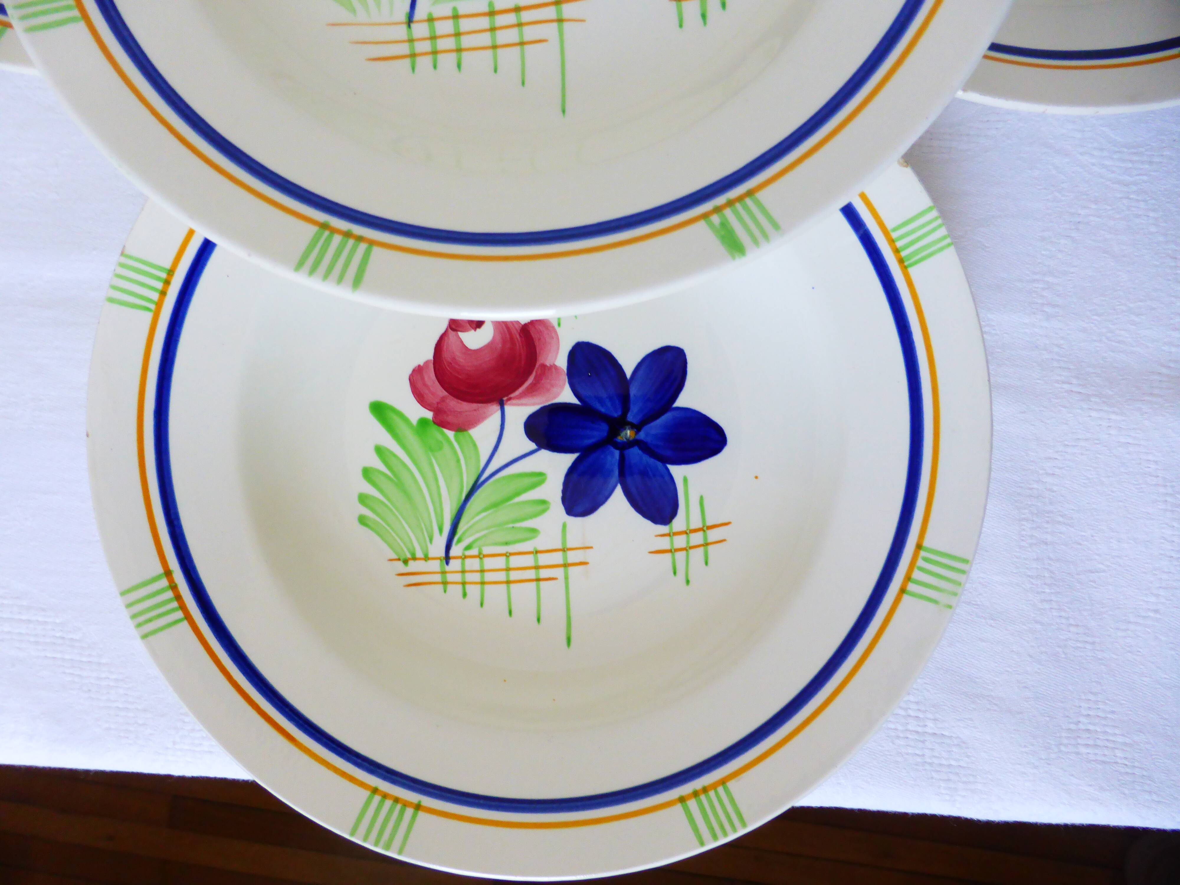 Set of 4 deep plates from Gien Robinson 210605