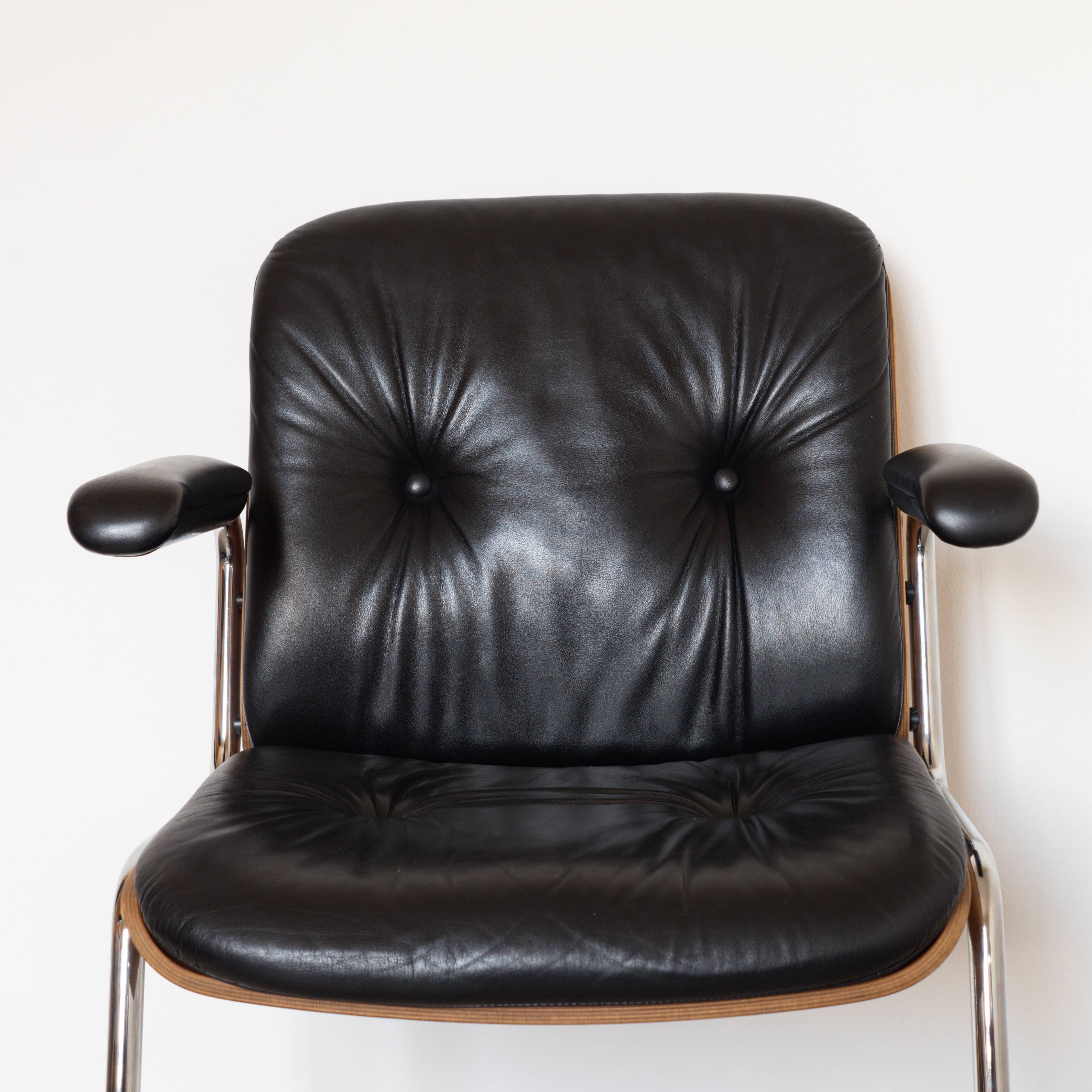 Fauteuil Martin Stoll - Giroflex - cuir noir
