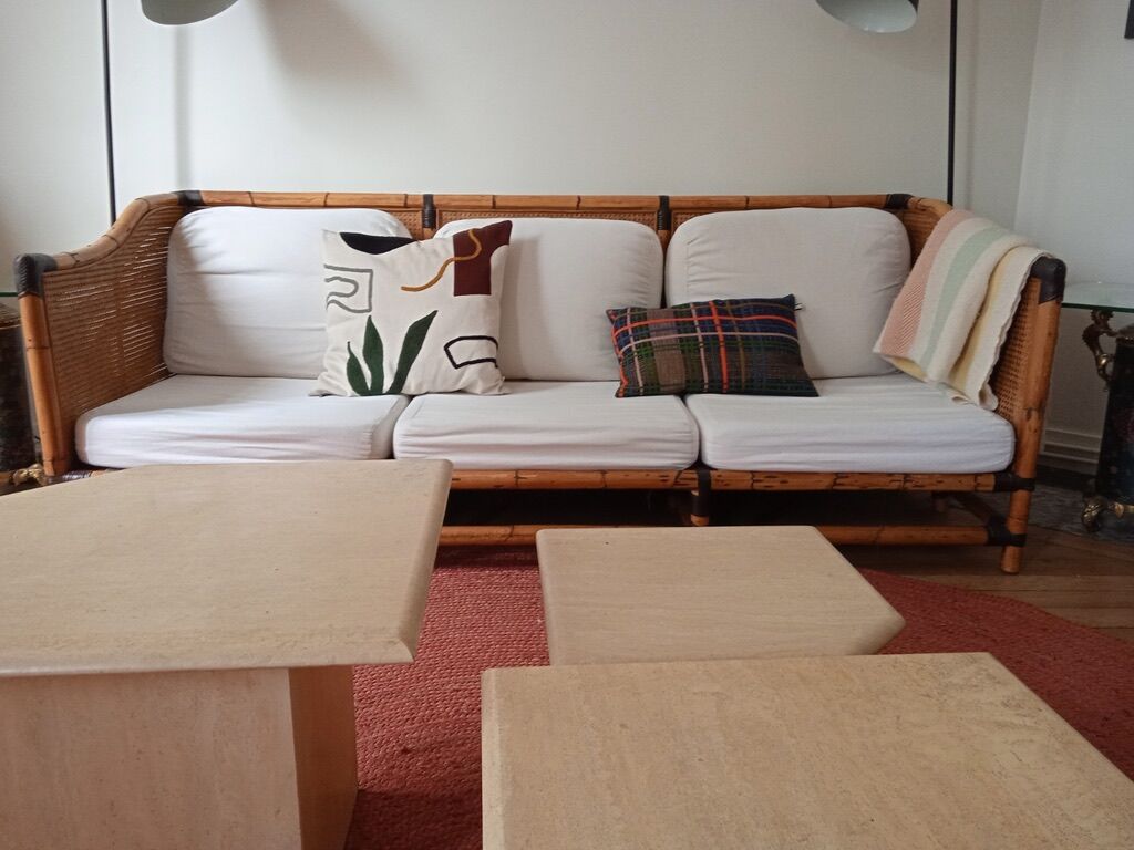 Bamboo & cannage sofa