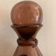 Biot blown glass wine decanter, pink color of the sands
