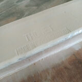 Set old wooden table with extension cords and 2 Thonet chairs