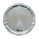 Vintage round tray in shiny silver metal - Bistro style