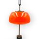 Oscar Torlasco, orange glass table / desk lamp, Prod. Lumi, 1960 ca.