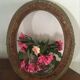 Oval frame in wood and gilded stucco