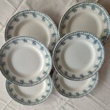 Ensemble de 6 assiettes plates terre de fer St Amand 4006