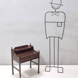 Postmodern Walnut Nightstand, Italy, 1970s