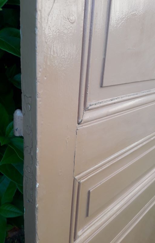 Communication door 199x82,8cm old molded