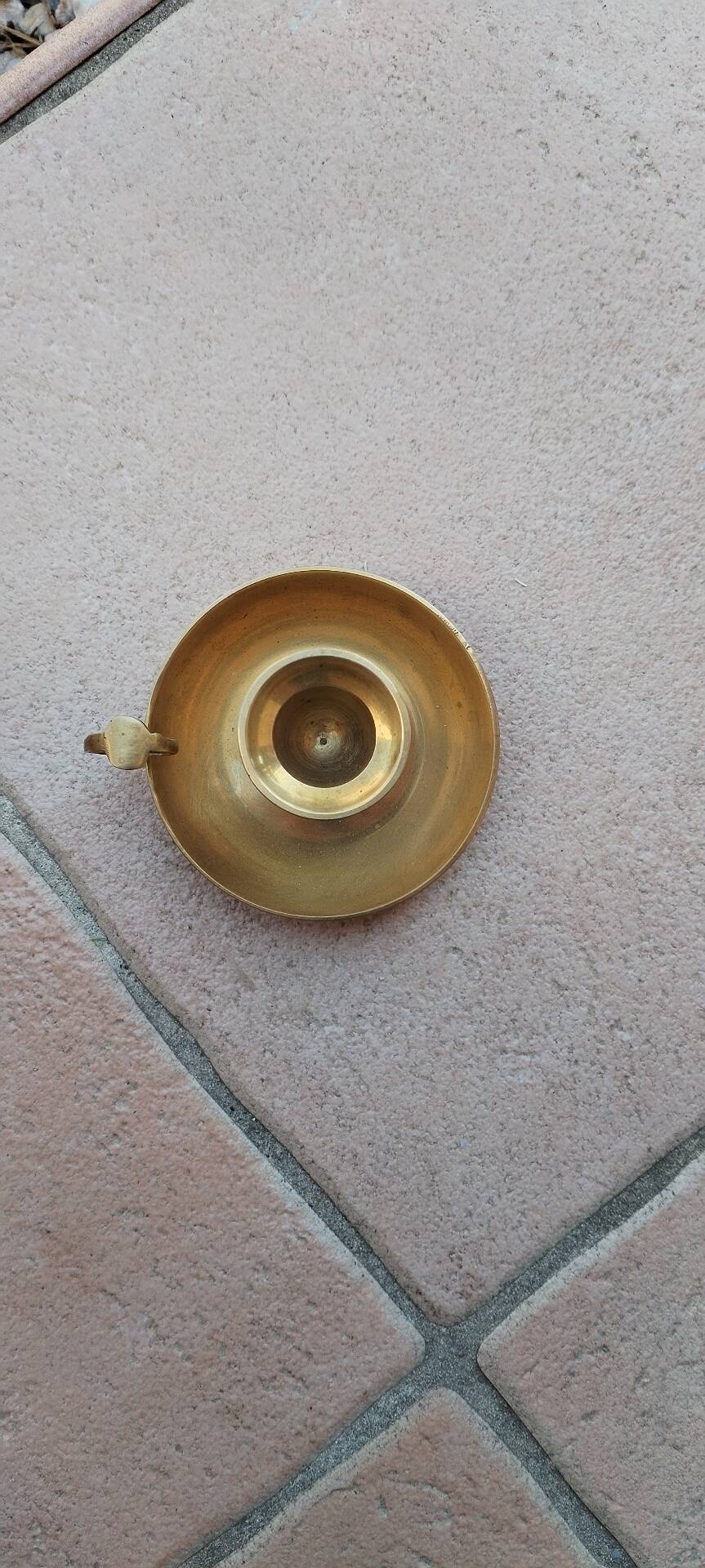 Bougeoir rond laiton vintage