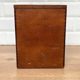 Set of 4 wooden spice jars