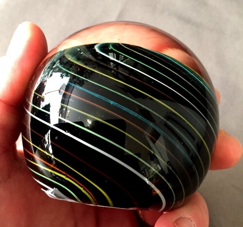 Sulphide paper press in hypnotic multicolored tones