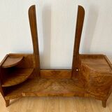 Art deco dressing table / psyche in walnut burl (1930)