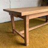 Raw wood farm table.