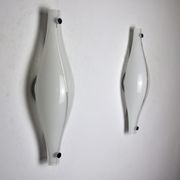 Pair of Cat's Eye wall lamps by Murano Mazzega, blown glass, Italy, 1960