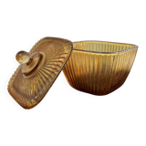 Amber glass bonbonnière