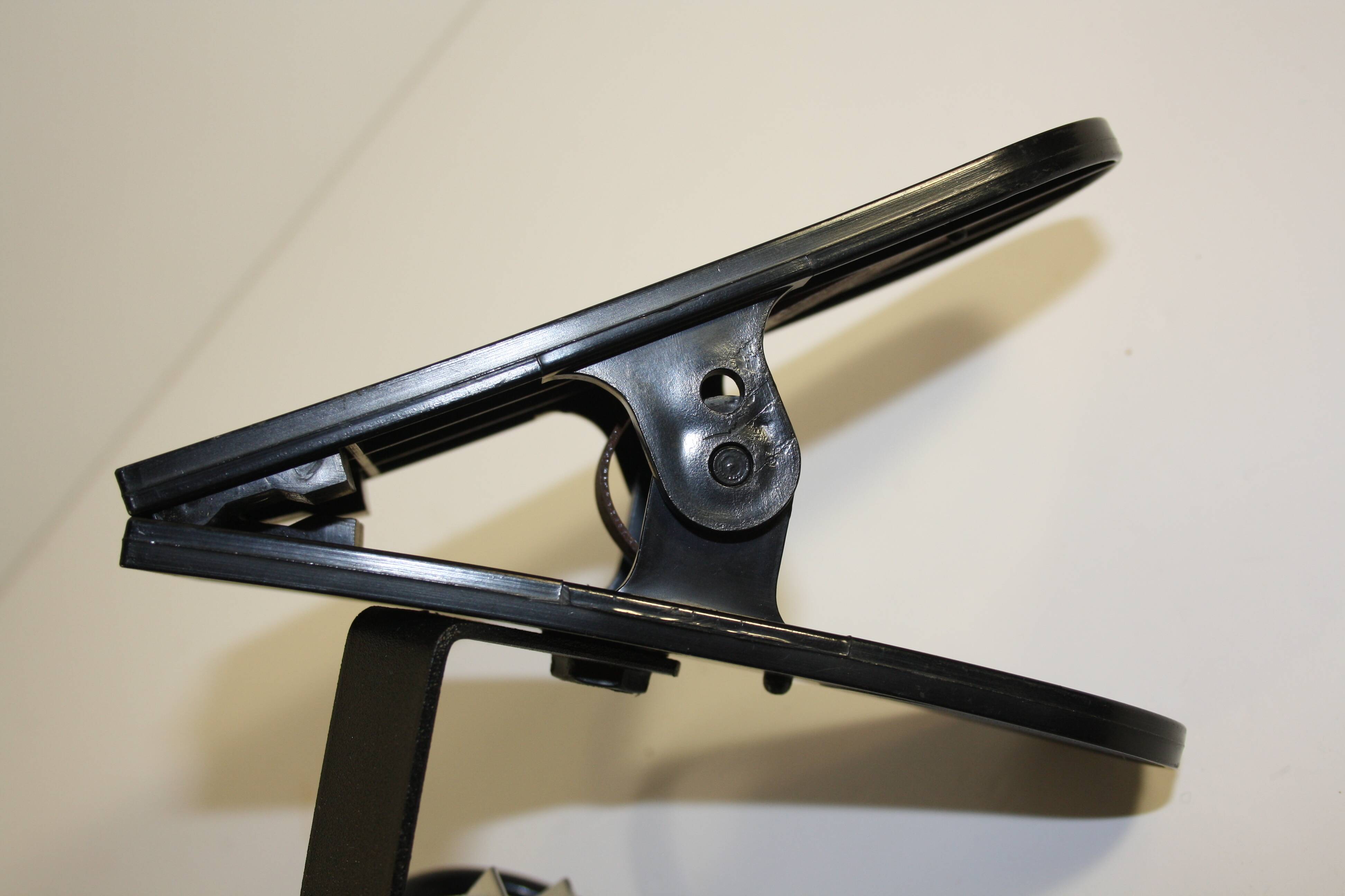 Silver lamp with vintage clamp.