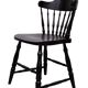 set of 6 Black Oak Windsor style Spindle-back dining chairs. Holland