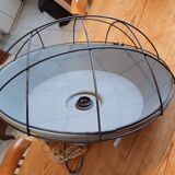 Grey metal industrial lamp