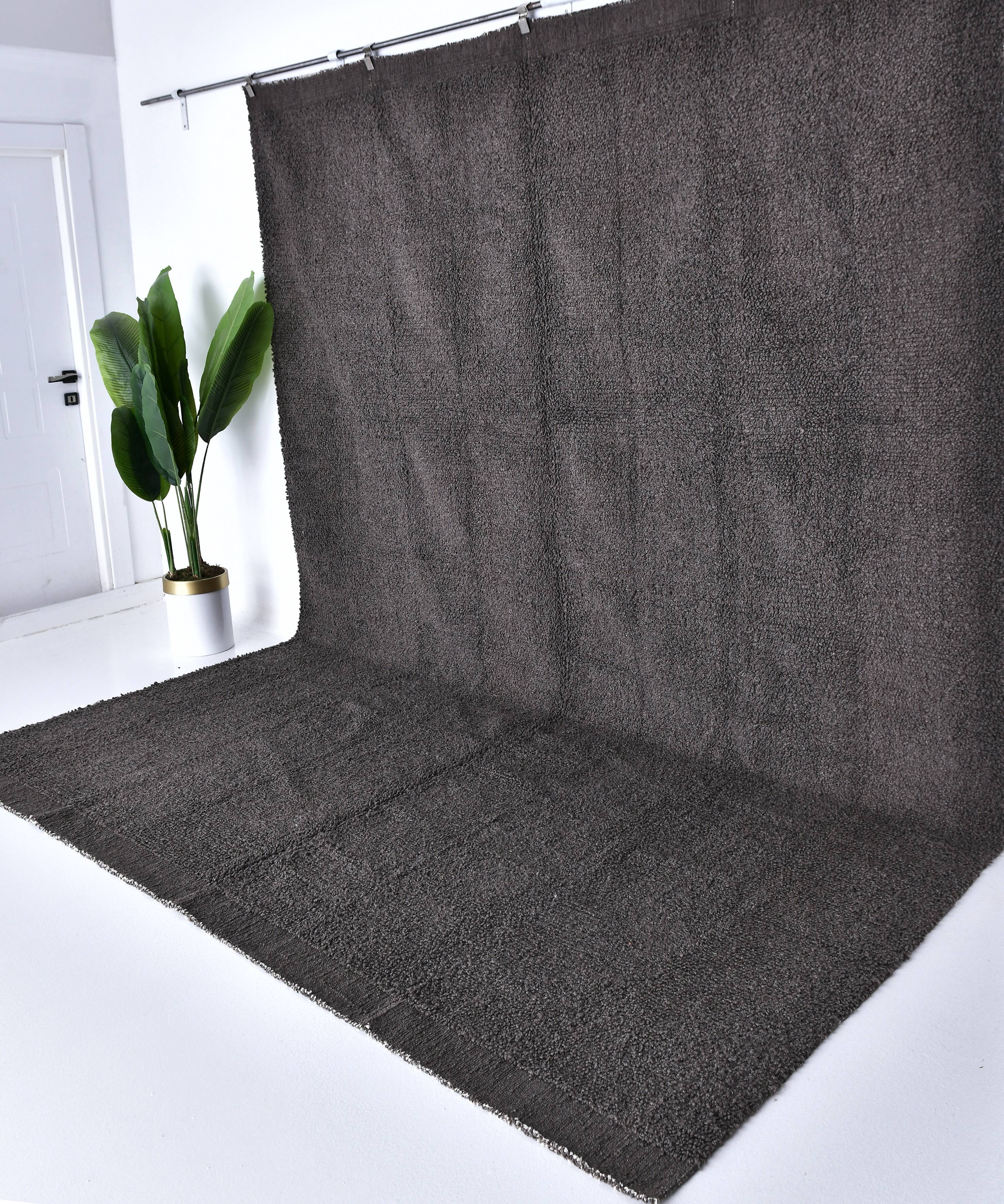 9x12 Brown Gray Turkish Vintage Rug 282x355Cm SK 241965