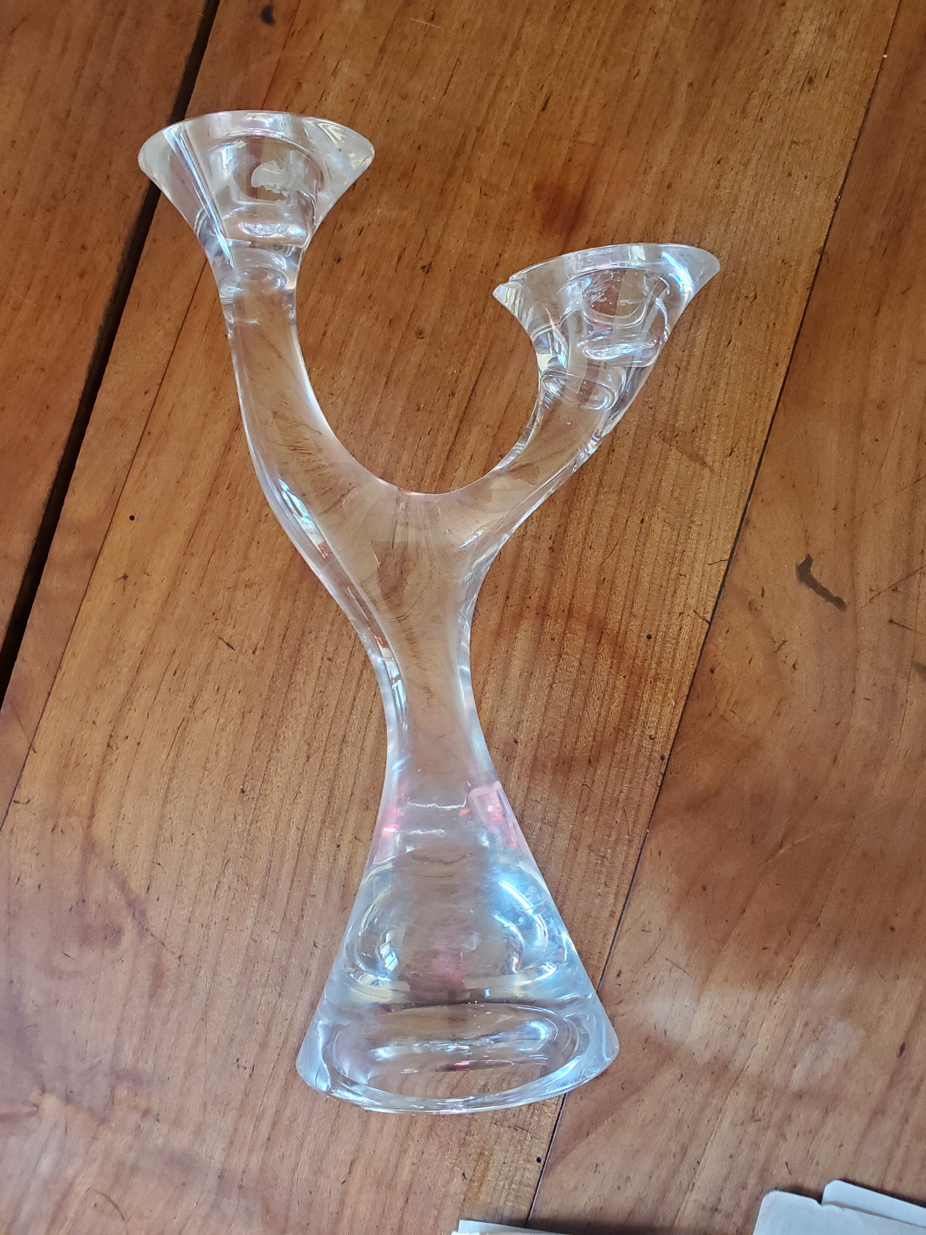 Crystal candle holder Marc Aurel