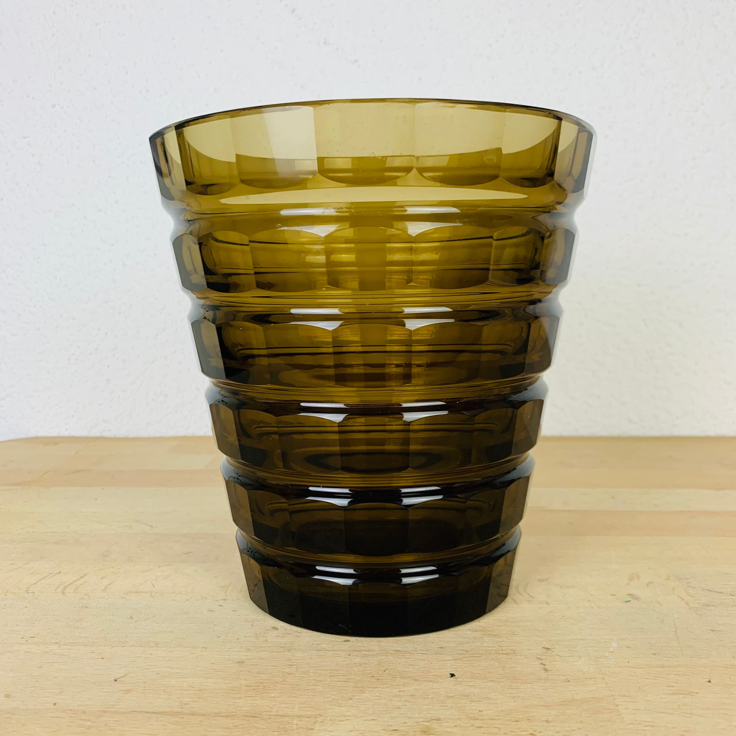 Daum Nancy Art Deco vase 1930 Lorraine cross smoked glass