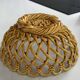 Pichon Uzès handmade ceramic basket – Yellow ochre openwork basket