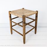 Tabouret mid century rustique