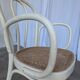 Vintage Thonet Style Dining Chair: White Beech Bentwood Cane Seat