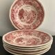 6 hollow plates Villeroy and Boch, red Burgenland model
