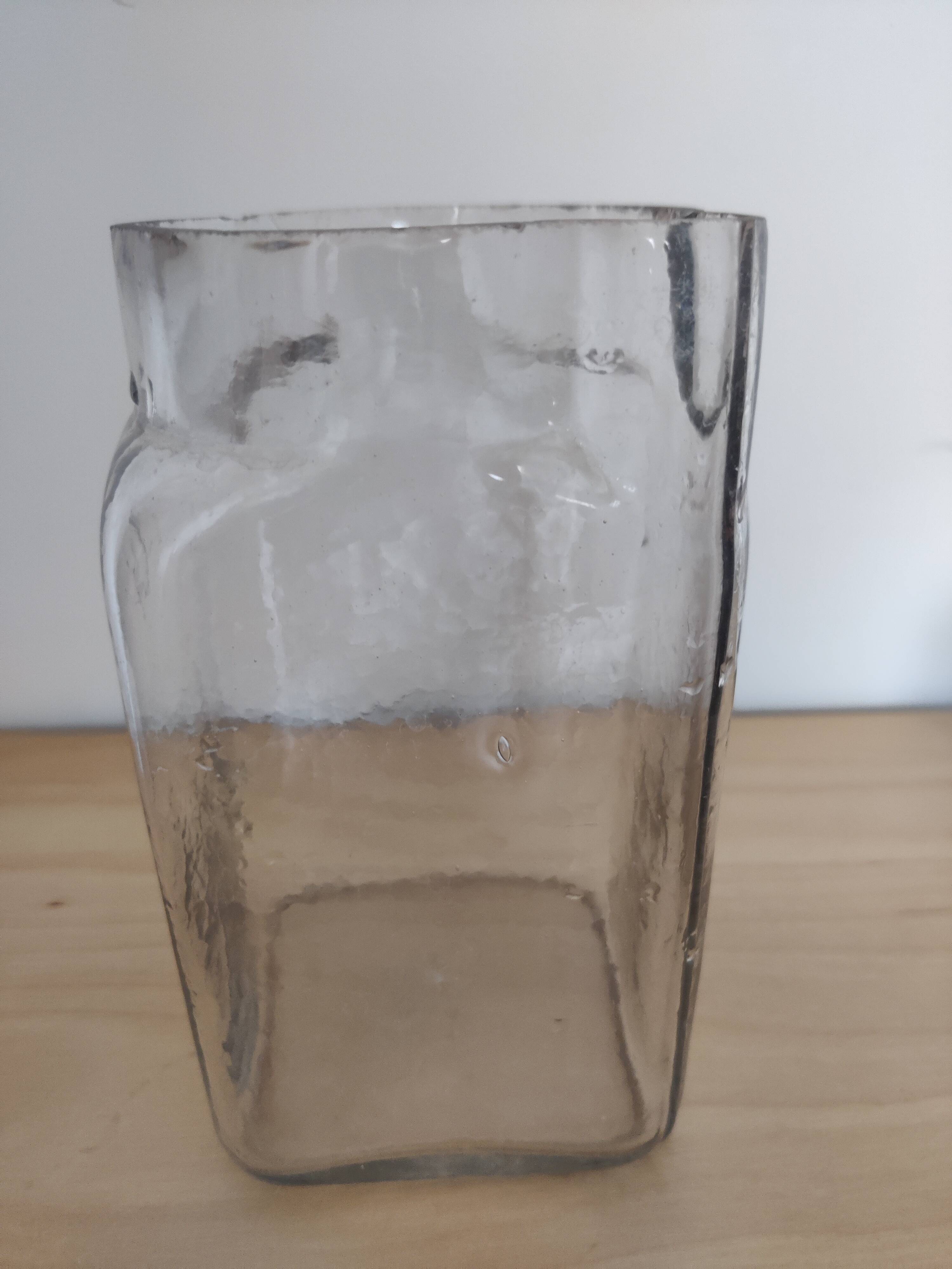 Vase, old jar in blown glass