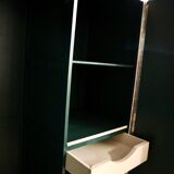 Restored parisian ivory, emerald green cabinet