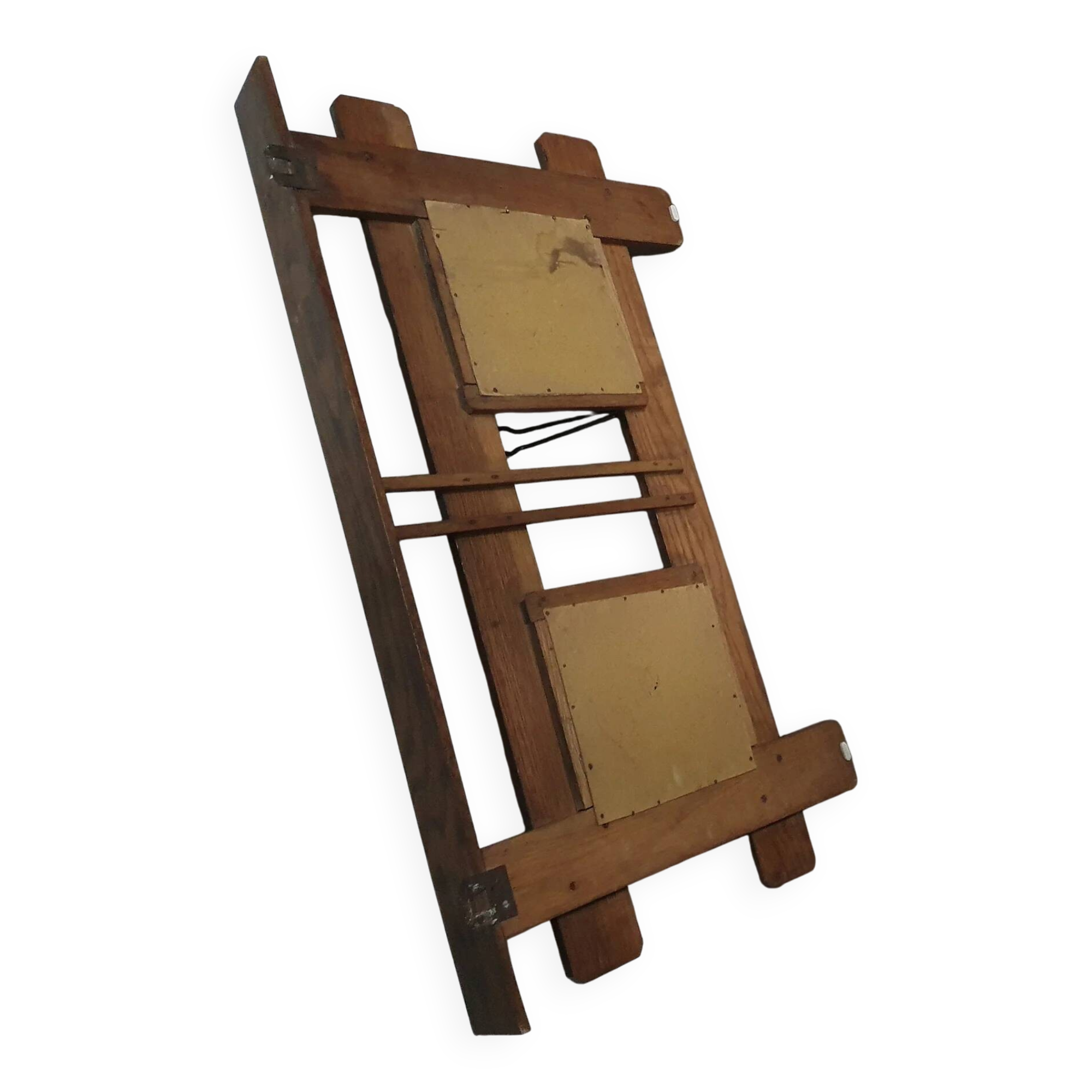 Art Nouveau wall coat rack with tiles