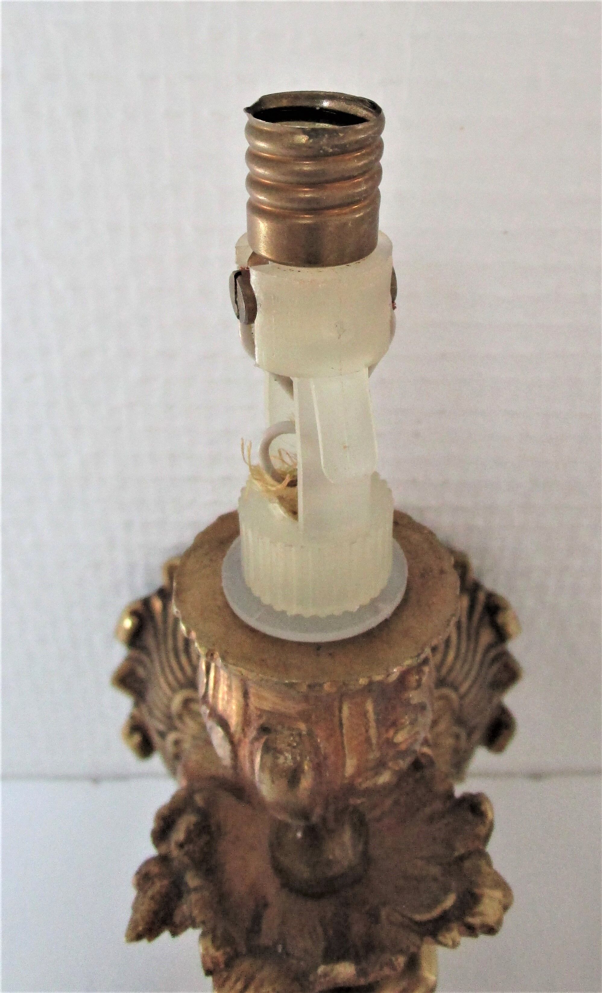 Pair of hand sconces bronze vintage brass