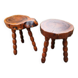 Pair of tripod stools