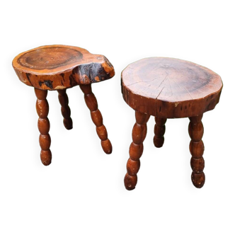 Pair of tripod stools