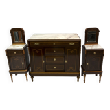 Liberty Italian Thuja Briar and Pink Portugal Marble Twobedside