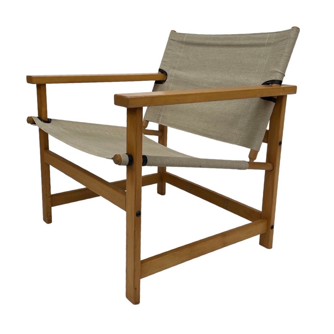 Vintage safari chair 1970's design easy chair