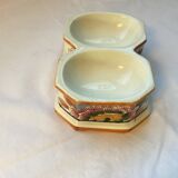 Gien earthenware salt pot decor Peony