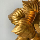 Masca golden metal flower wall lamp