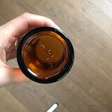 Lot of 2 amber apothecary vials