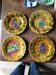 4 antique dessert plates in Sarreguemines majolica.